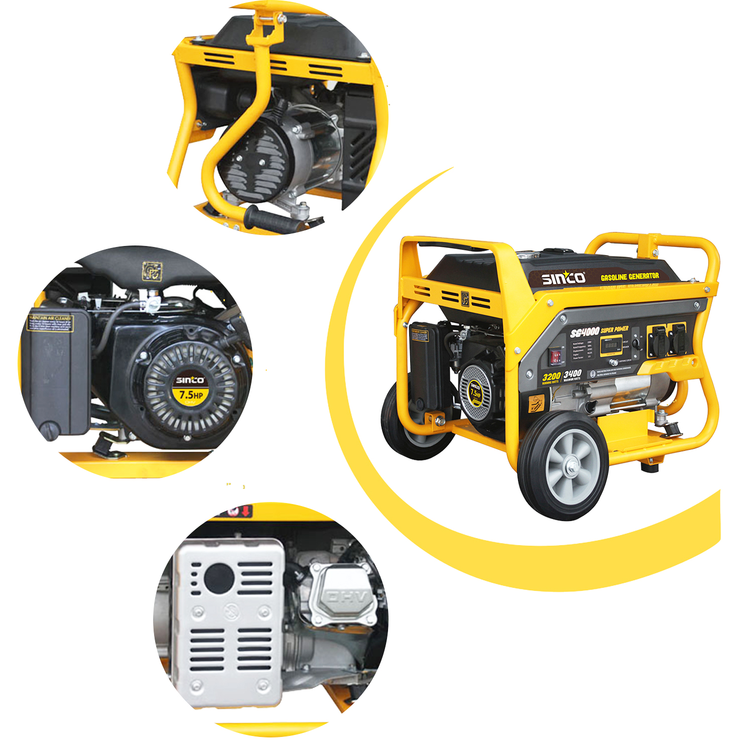 4kw Small Petrol Engine Portable Electric Generator Price Factory for Home Use