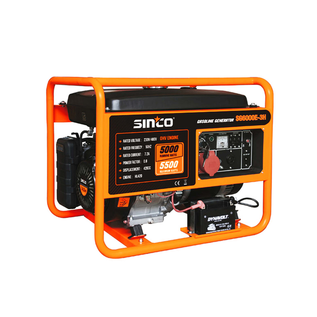  3 Phase 5000 Watt Portable Gasoline Power Generator