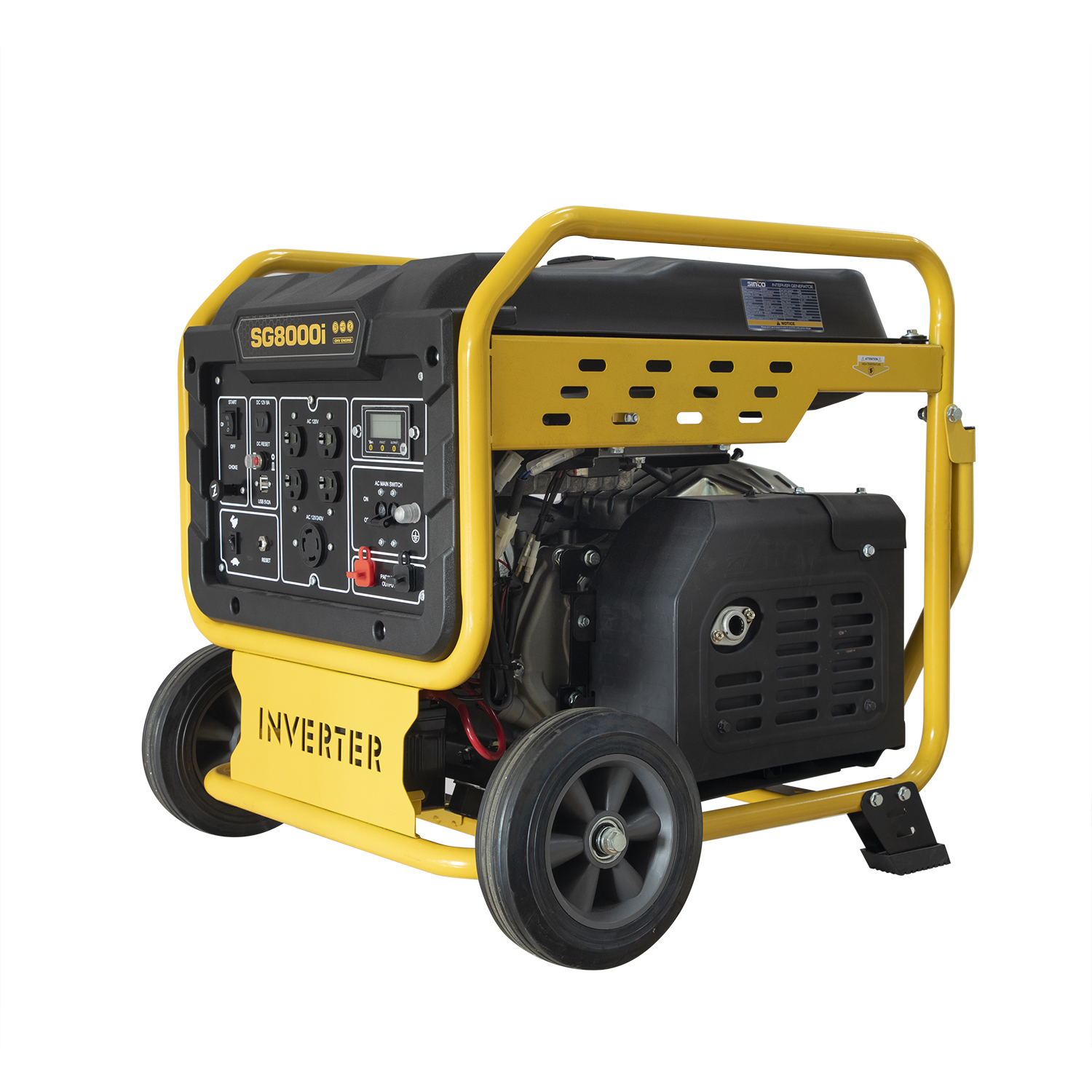 Sinco Brand 8kw Large Capacity Oil Tank Open Inverter Generator with Wheels with EPA/Carb/CE/Noise/GS