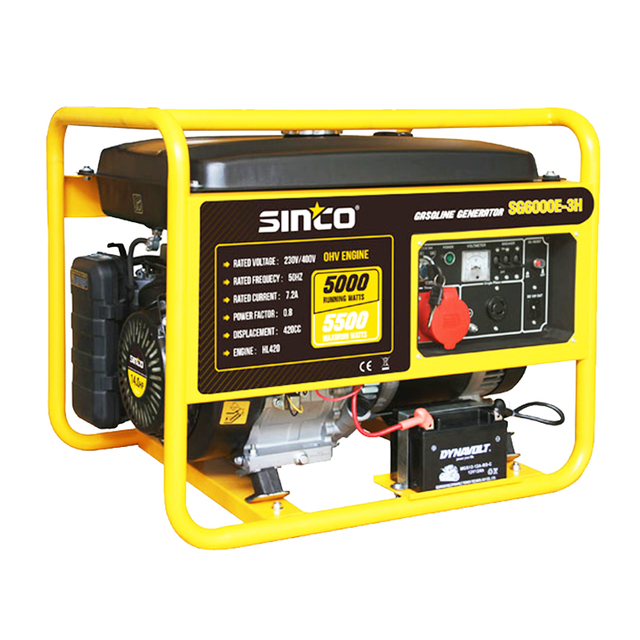  3 Phase 5000 Watt Portable Gasoline Power Generator