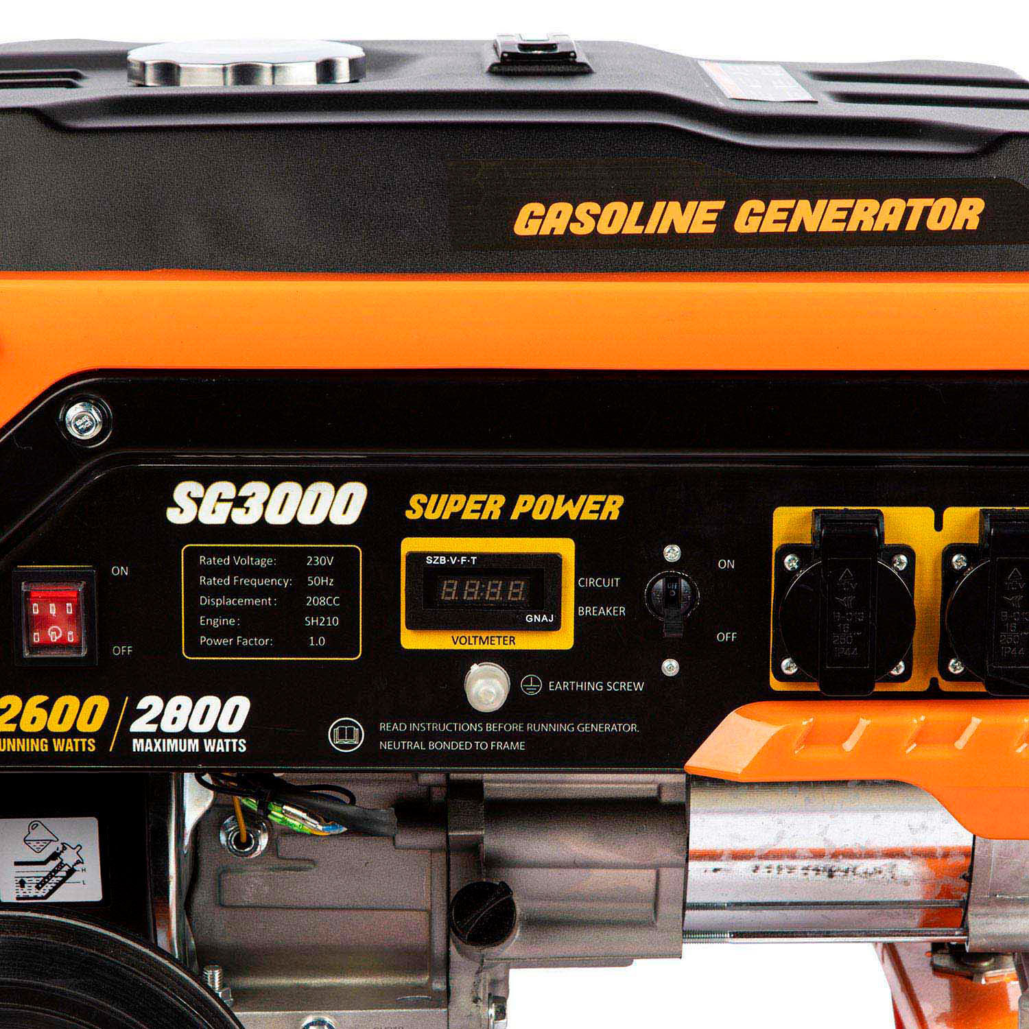 3000w Three Phase Portable Water Turbine Gasoline Generator