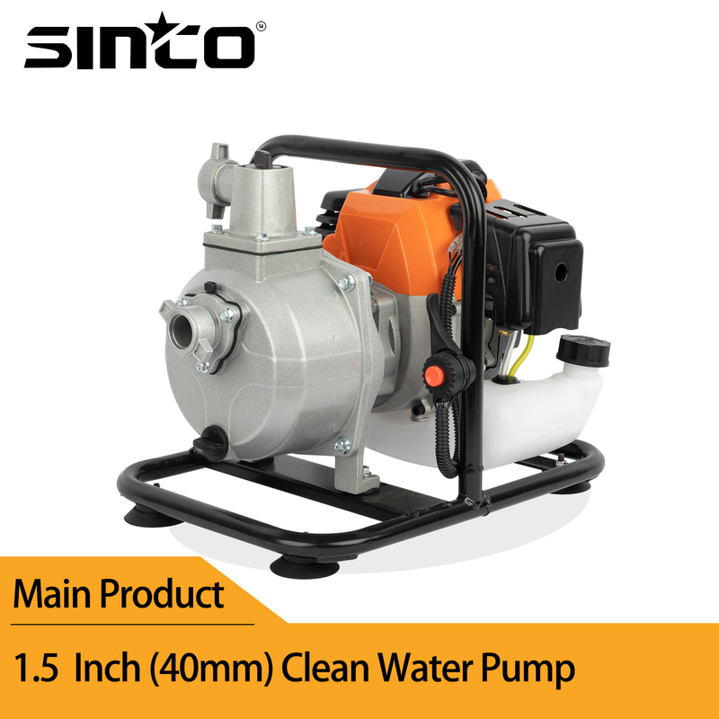 Sinco Brand 1inchn 1.5 Inch (40mm) Light and Portable, Aluminium Alloy, Garden Pump, Irrigation Pump Water Pump Gasoline Clean Water Pump set
