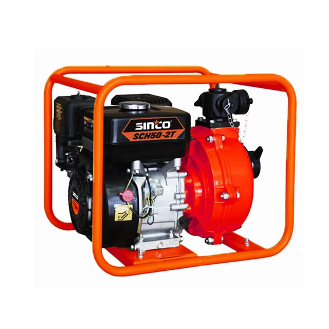 China Portable Fire Fighting Twin Impeller High Pressure Gasoline Water Pump 2inch Outlet