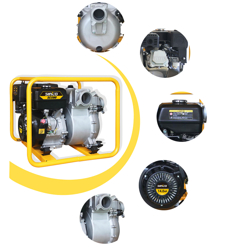 14HP 3600rpm Agriculture 3inch 80mm Inlet Gasoline Trash Water Pump