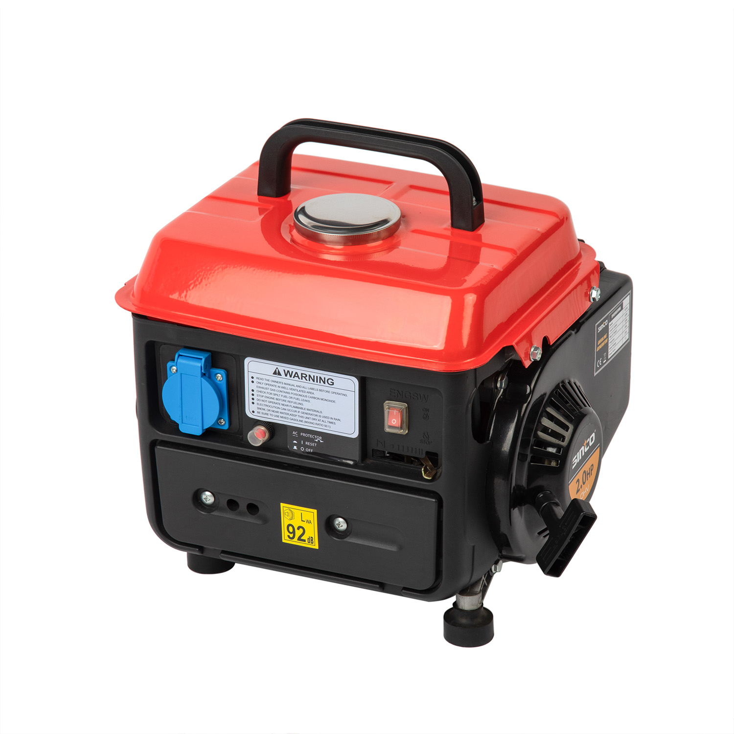 950 Watt 2.0 HP Small Power Engine Electric Portable Gasoline Generator