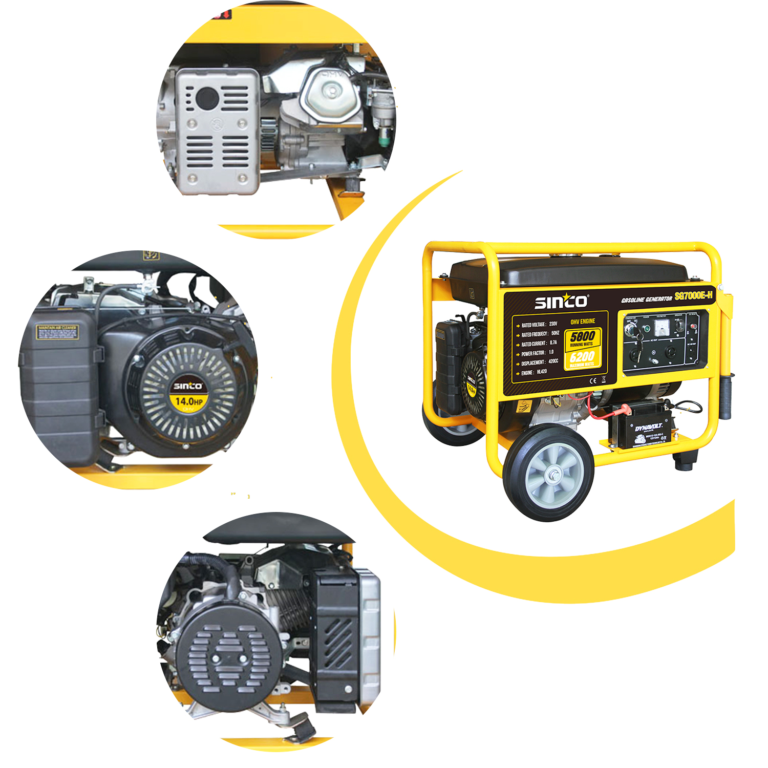 7000w Portable Gasoline Generator for Home and Commercial Use