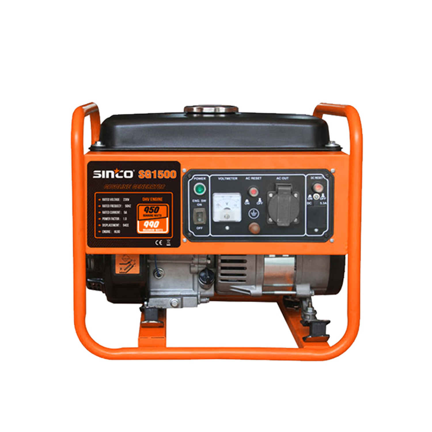 1kw Single Phase Electric Start Power Gasoline Generator Portable