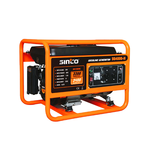 3200w Portable Single Cylinder Recoil Start Gasoline Generator 